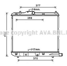 радиатор, охлаждане на двигателя AVA QUALITY COOLING 
