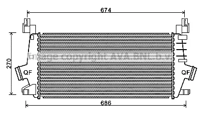 интеркулер (охладител за въздуха на турбината) AVA QUALITY COOLING 