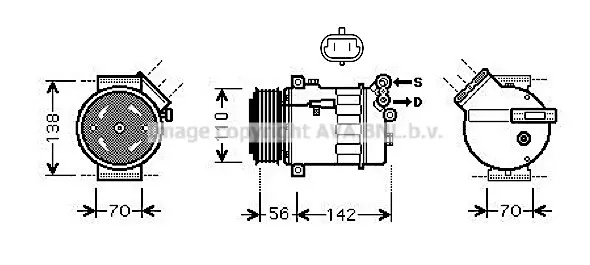 компресор, климатизация AVA QUALITY COOLING 