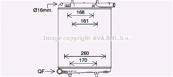 радиатор, охлаждане на двигателя AVA QUALITY COOLING 