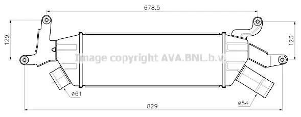 интеркулер (охладител за въздуха на турбината) AVA QUALITY COOLING 