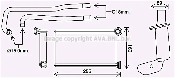 топлообменник, отопление на вътрешното пространство AVA QUALITY COOLING 