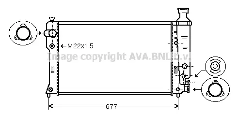 радиатор, охлаждане на двигателя AVA QUALITY COOLING 