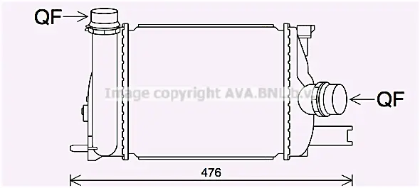 интеркулер (охладител за въздуха на турбината) AVA QUALITY COOLING 
