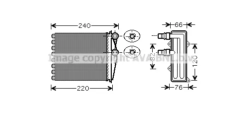 топлообменник, отопление на вътрешното пространство AVA QUALITY COOLING 