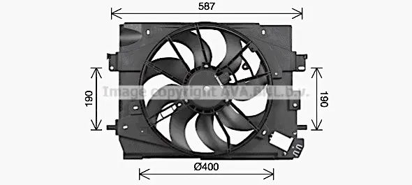 вентилатор, охлаждане на двигателя AVA QUALITY COOLING 