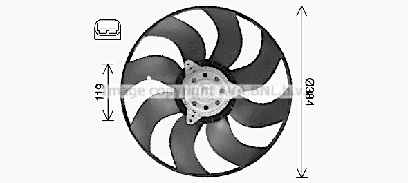 вентилатор, охлаждане на двигателя AVA QUALITY COOLING 