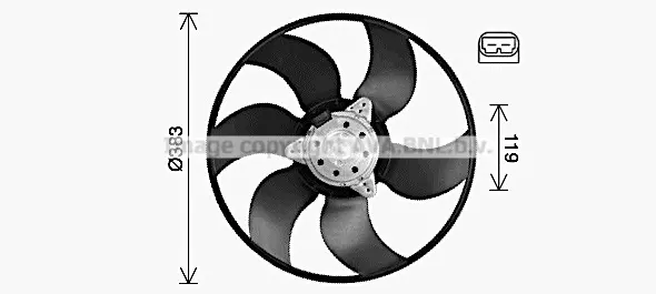 вентилатор, охлаждане на двигателя AVA QUALITY COOLING 
