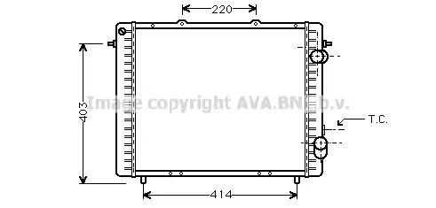 Радиатор, охлаждане на двигателя AVA QUALITY COOLING