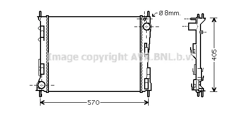 радиатор, охлаждане на двигателя AVA QUALITY COOLING 