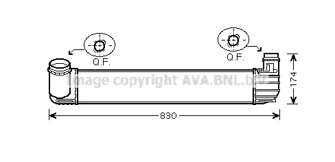 интеркулер (охладител за въздуха на турбината) AVA QUALITY COOLING 