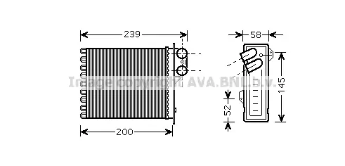 топлообменник, отопление на вътрешното пространство AVA QUALITY COOLING 