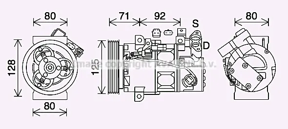 компресор, климатизация AVA QUALITY COOLING 