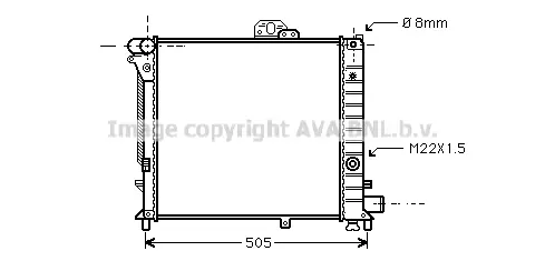 радиатор, охлаждане на двигателя AVA QUALITY COOLING 