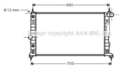радиатор, охлаждане на двигателя AVA QUALITY COOLING 