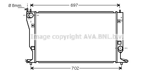 радиатор, охлаждане на двигателя AVA QUALITY COOLING 