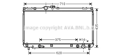 радиатор, охлаждане на двигателя AVA QUALITY COOLING 