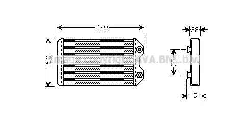 топлообменник, отопление на вътрешното пространство AVA QUALITY COOLING 