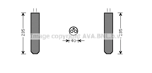 Дехидратор за TOYOTA AVENSIS Liftback (_T22_) 2.0 VVT-i TOD017 AVA QUALITY COOLING 