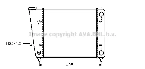 радиатор, охлаждане на двигателя AVA QUALITY COOLING 