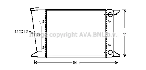 радиатор, охлаждане на двигателя AVA QUALITY COOLING 