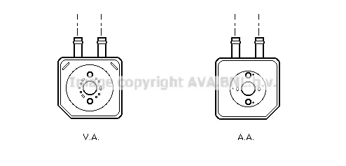 маслен радиатор, двигателно масло AVA QUALITY COOLING 