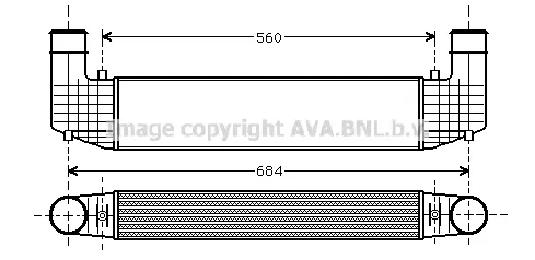 интеркулер (охладител за въздуха на турбината) AVA QUALITY COOLING 