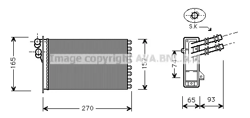 топлообменник, отопление на вътрешното пространство AVA QUALITY COOLING 