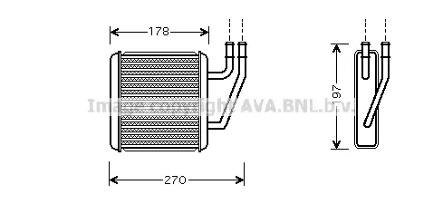 топлообменник, отопление на вътрешното пространство AVA QUALITY COOLING 