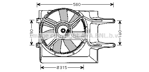 вентилатор, охлаждане на двигателя AVA QUALITY COOLING 