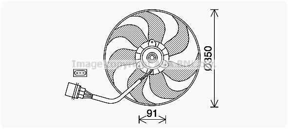 вентилатор, охлаждане на двигателя AVA QUALITY COOLING 