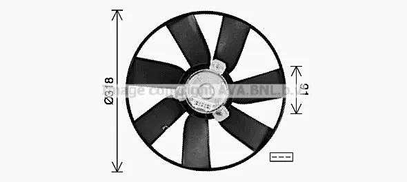 вентилатор, охлаждане на двигателя AVA QUALITY COOLING 