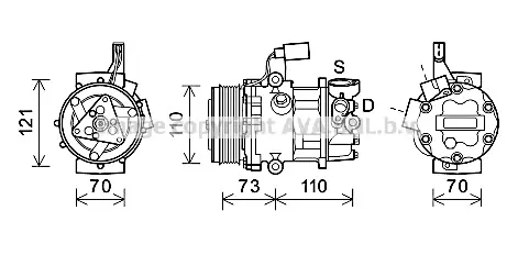 компресор, климатизация AVA QUALITY COOLING 