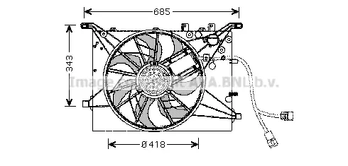 вентилатор, охлаждане на двигателя AVA QUALITY COOLING 