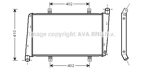 радиатор, охлаждане на двигателя AVA QUALITY COOLING 