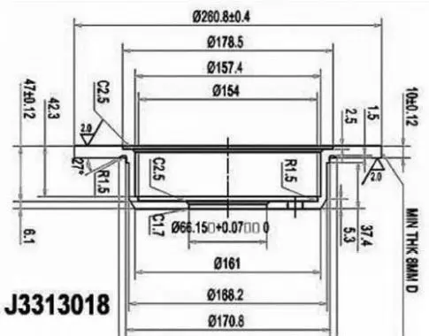 спирачен диск NIPPARTS            