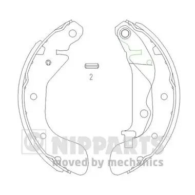 комплект спирачна челюст NIPPARTS            