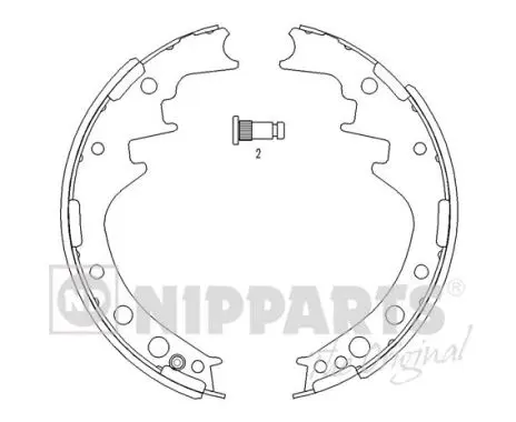 комплект спирачна челюст NIPPARTS            
