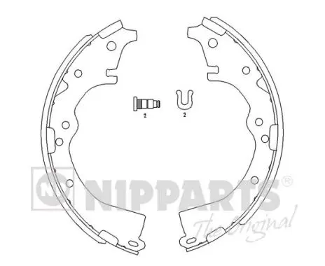 комплект спирачна челюст NIPPARTS            