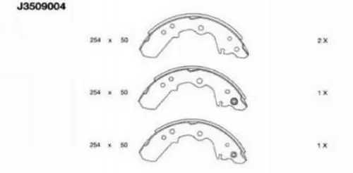 комплект спирачна челюст NIPPARTS            