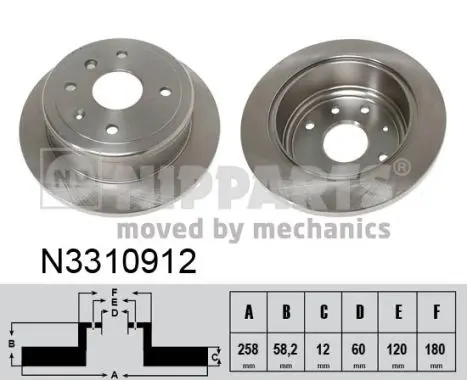 спирачен диск NIPPARTS            