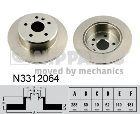 спирачен диск NIPPARTS            