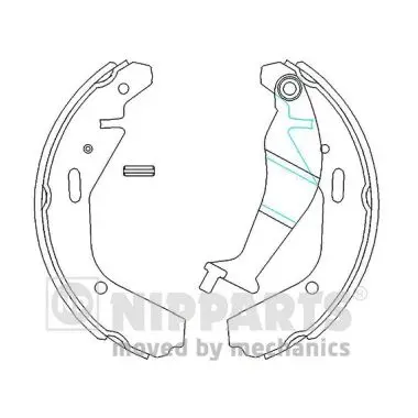 комплект спирачна челюст NIPPARTS            
