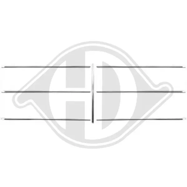 комплект облицовъчна- защитна лайсна, решетка на радиатора DIEDERICHS          