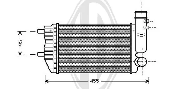 интеркулер (охладител за въздуха на турбината) DIEDERICHS          