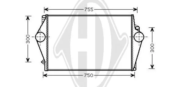 интеркулер (охладител за въздуха на турбината) DIEDERICHS          