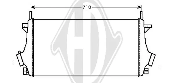 интеркулер (охладител за въздуха на турбината) DIEDERICHS          