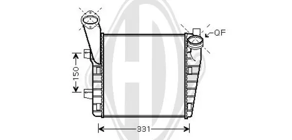 интеркулер (охладител за въздуха на турбината) DIEDERICHS          