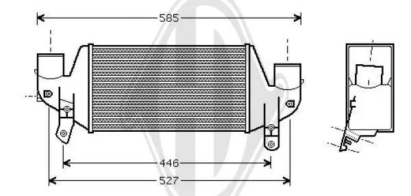 интеркулер (охладител за въздуха на турбината) DIEDERICHS          