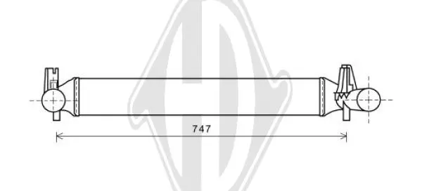 интеркулер (охладител за въздуха на турбината) DIEDERICHS          